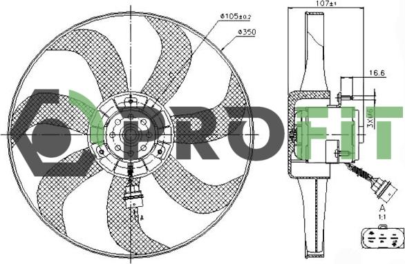 Profit 1850-0007 - Fan, radiator autospares.lv