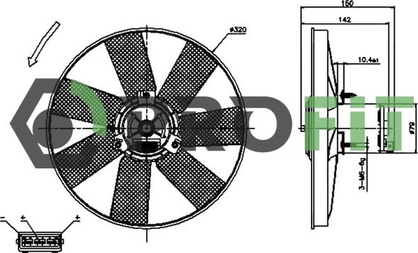 Profit 1850-0013 - Fan, radiator autospares.lv