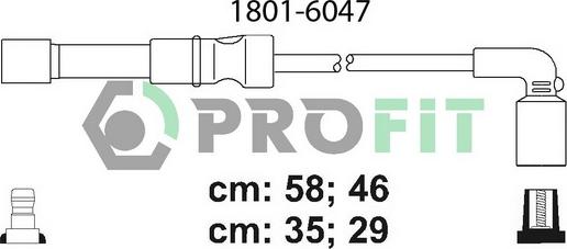 Profit 1801-6047 - Ignition Cable Kit autospares.lv