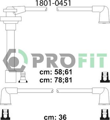 Profit 1801-0451 - Ignition Cable Kit autospares.lv