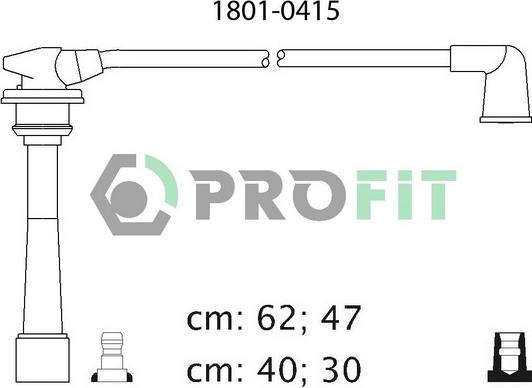 Profit 1801-0415 - Ignition Cable Kit autospares.lv