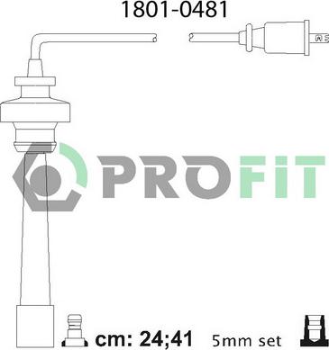 Profit 1801-0481 - Ignition Cable Kit autospares.lv