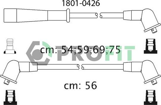 Profit 1801-0426 - Ignition Cable Kit autospares.lv