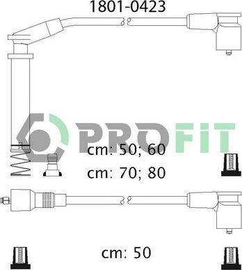 Profit 1801-0423 - Ignition Cable Kit autospares.lv