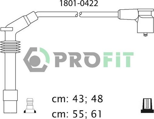 Profit 1801-0422 - Ignition Cable Kit autospares.lv