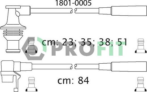 Profit 1801-0005 - Ignition Cable Kit autospares.lv