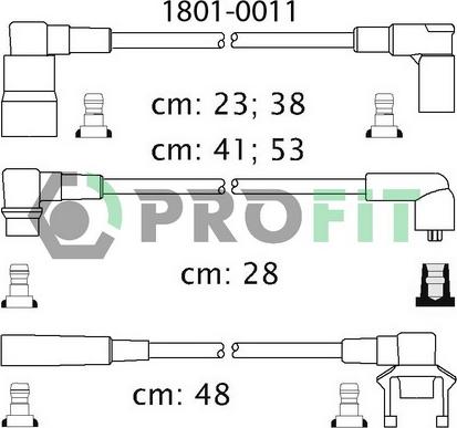 Profit 1801-0011 - Ignition Cable Kit autospares.lv