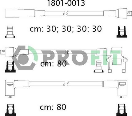 Profit 1801-0013 - Ignition Cable Kit autospares.lv