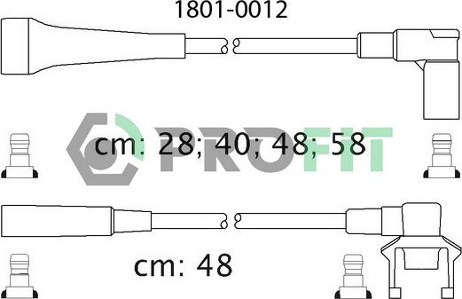 Profit 1801-0012 - Ignition Cable Kit autospares.lv