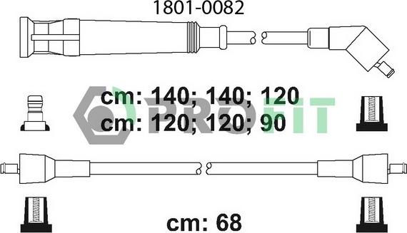 Profit 1801-0082 - Ignition Cable Kit autospares.lv