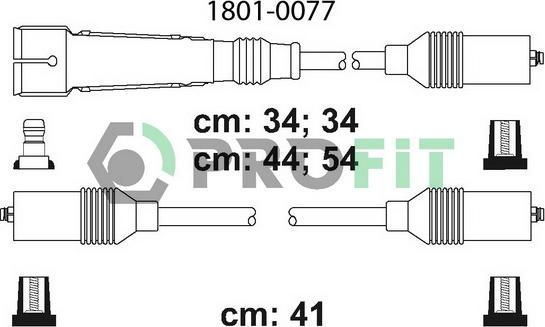 Profit 1801-0077 - Ignition Cable Kit autospares.lv