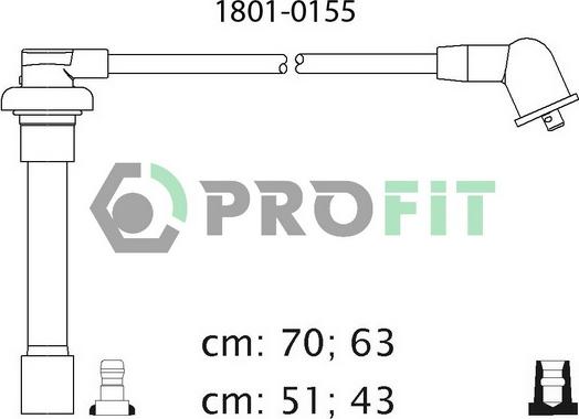 Profit 1801-0155 - Ignition Cable Kit autospares.lv