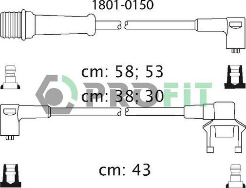 Profit 1801-0150 - Ignition Cable Kit autospares.lv