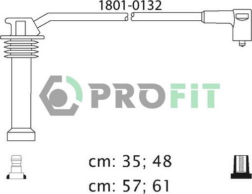 Profit 1801-0132 - Ignition Cable Kit autospares.lv