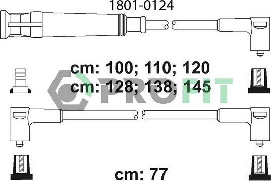 Profit 1801-0124 - Ignition Cable Kit autospares.lv