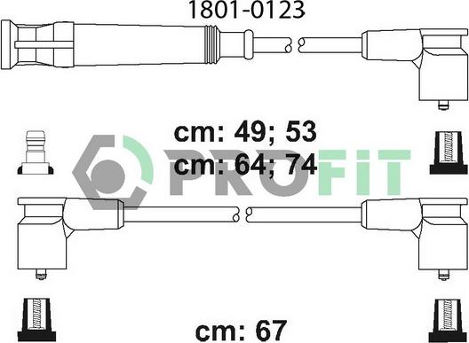 Profit 1801-0123 - Ignition Cable Kit autospares.lv