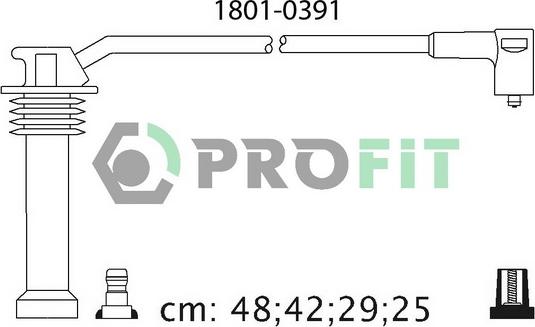 Profit 1801-0391 - Ignition Cable Kit autospares.lv