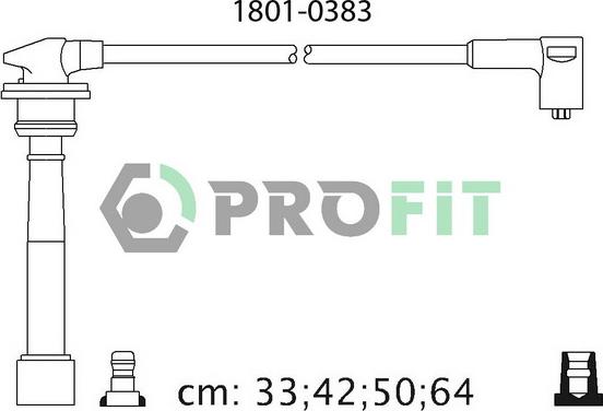 Profit 1801-0383 - Ignition Cable Kit autospares.lv