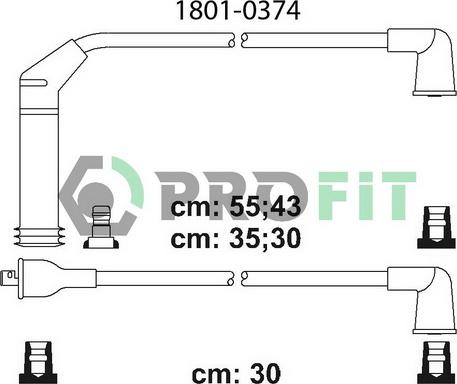 Profit 1801-0374 - Ignition Cable Kit autospares.lv