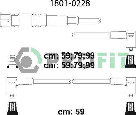 Profit 1801-0228 - Ignition Cable Kit autospares.lv