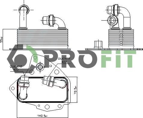 Profit 1745-0071 - Oil Cooler, engine oil autospares.lv