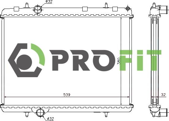 Profit 1740-0089 - Radiator, engine cooling autospares.lv