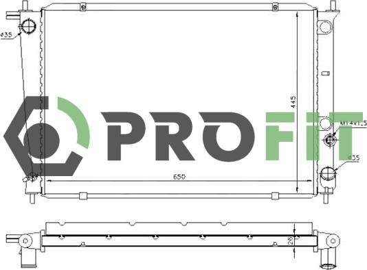 Profit 1740-0146 - Radiator, engine cooling autospares.lv