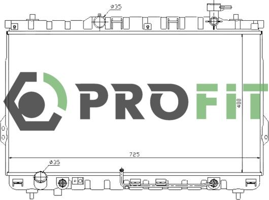Profit 1740-0140 - Radiator, engine cooling autospares.lv