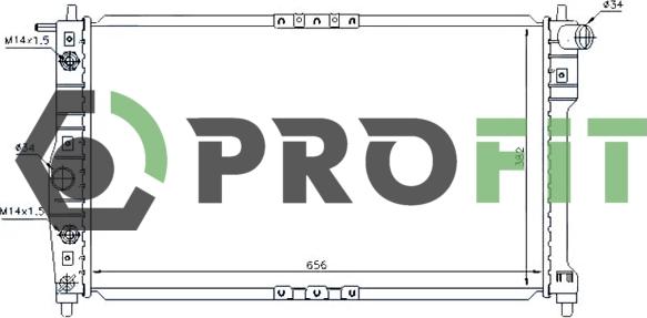 Profit 1740-0101 - Radiator, engine cooling autospares.lv