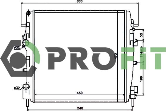 Profit 1740-0174 - Radiator, engine cooling autospares.lv