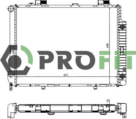 Profit 1740-0304 - Radiator, engine cooling autospares.lv