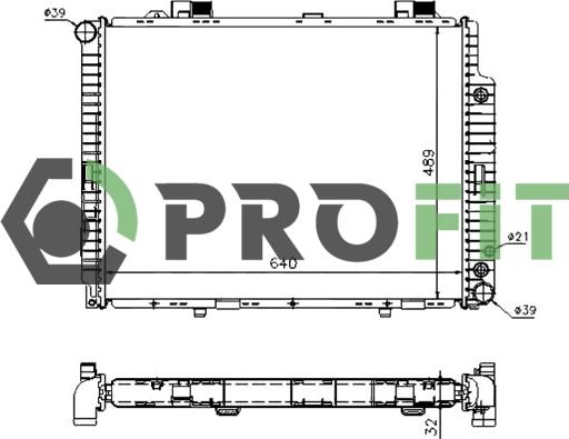 Profit 1740-0305 - Radiator, engine cooling autospares.lv