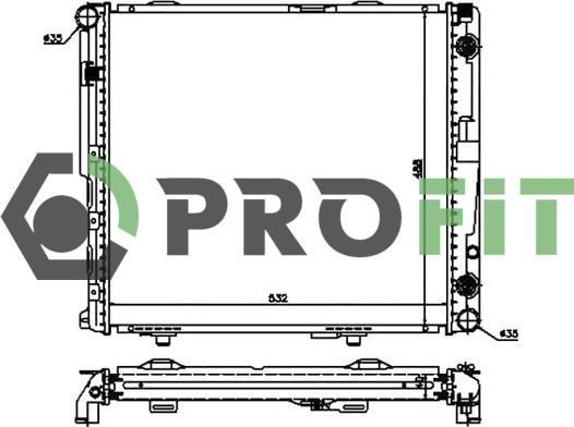 Profit 1740-0314 - Radiator, engine cooling autospares.lv