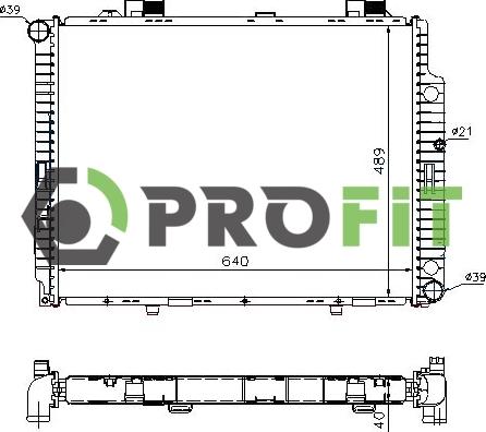 Profit 1740-0316 - Radiator, engine cooling autospares.lv