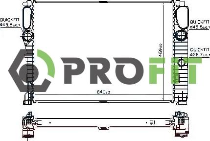 Profit 1740-0322 - Radiator, engine cooling autospares.lv