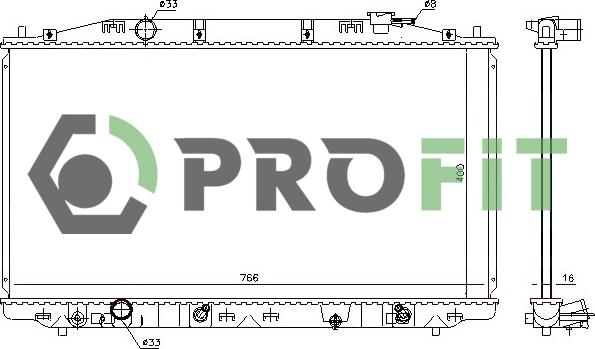 Profit 1740-0212 - Radiator, engine cooling autospares.lv