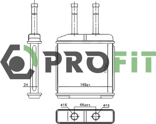 Profit 1760-0105 - Heat Exchanger, interior heating autospares.lv