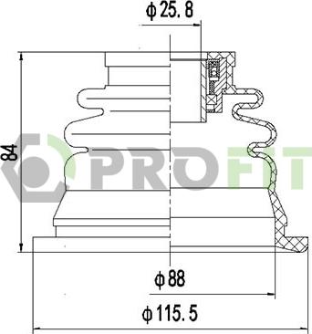 Profit 2810-0030 XLB - Bellow, drive shaft autospares.lv