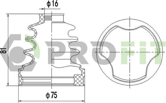 Profit 2810-0031 XLB - Bellow, drive shaft autospares.lv