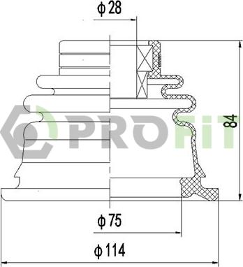 Profit 2810-0029 XLB - Bellow, drive shaft autospares.lv