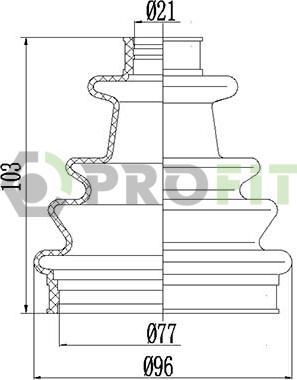 Profit 2810-0022 XLB - Bellow, drive shaft autospares.lv