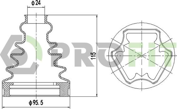 Profit 2810-0027 XLB - Bellow, drive shaft autospares.lv