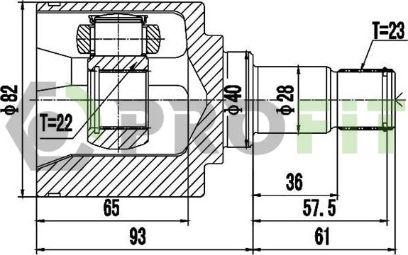 Profit 2810-2049 - Joint Kit, drive shaft autospares.lv