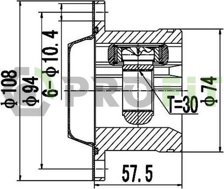 Profit 2810-2050 - Joint Kit, drive shaft autospares.lv