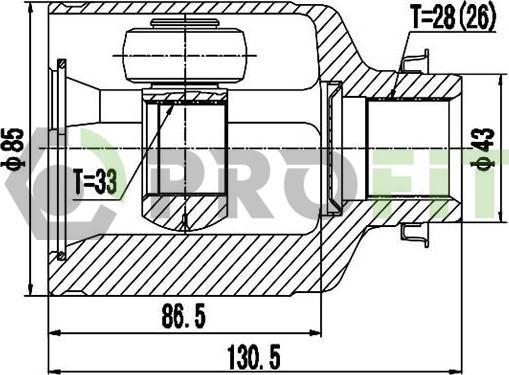 Profit 2810-2080 - Joint Kit, drive shaft autospares.lv