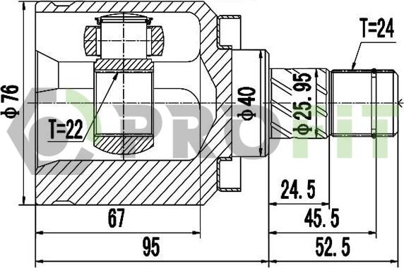 Profit 2810-2082 - Joint Kit, drive shaft autospares.lv