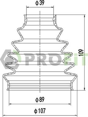 Profit 2710-0048 XLB - Bellow, drive shaft autospares.lv