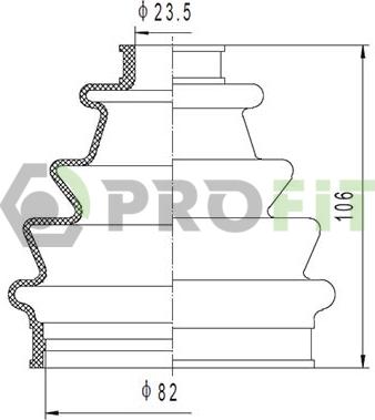 Profit 2710-0042 XLB - Bellow, drive shaft autospares.lv