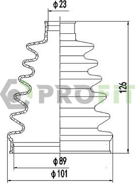 Profit 2710-0054 XLB - Bellow, drive shaft autospares.lv