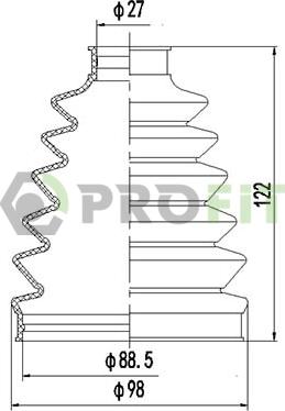 Profit 2710-0056 XLB - Bellow, drive shaft autospares.lv